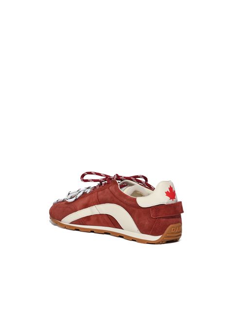 Sneakers DC-642 in suede con doppi lacci Bordeaux e Panna DSQUARED2 | SNM0485 14170001M4171
